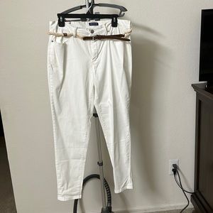 White Jeans with Belt